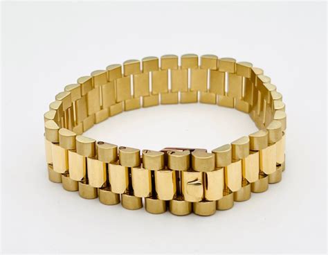 bracciale uomo oro 18k rolex maglione gioielli negozi|Bracciale uomo Maglia Rolex in Oro Giallo 18kt (750).